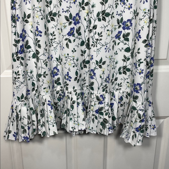 Laura Ashley Golf Tennis Dress Size XL Mini Floral Sleeveless Buttons Pleats - Picture 5 of 11